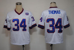 เสื้อฟุตบอลย้อนยุคทีมบัฟฟาโล บิลส์ ยุค 90 พร้อมโลโก้ทีมพิมพ์ 3 มิติ และแถบแขนเสื้อ มีไซส์พลัส - Product Image 2