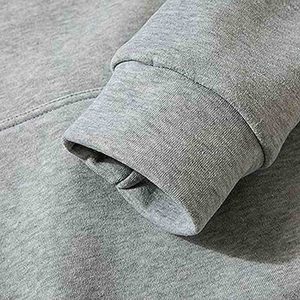 Sudadera con capucha y pantalones de gran tamaño para hombre con logotipo bordado personalizado, chándal, abrigo de talla grande y joggers para invierno - Product Image 5