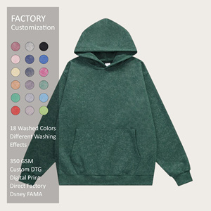 Sweat à capuche Streetlab Patik teinté 350 g/m² surdimensionné vintage avec impression numérique personnalisée pour homme, vêtements d'hiver - Product Image 1