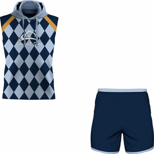 Summer Unisex Sports Hoodie Set 100% Cotton Solid Color Breathable Plus Size Short and Sleeveless Hoodie - Product Image 5
