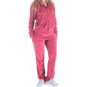 Conjunto Deportivo Informal con Logotipo Personalizado OEM, Sudadera Corta Lisa y Pantalones Deportivos de Dos Piezas para Mujer - Product Image 1
