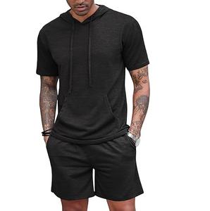 Top corto polar hecho a medida OEM al por mayor, ropa deportiva, conjunto de pantalones cortos con capucha para mujer, sudaderas con capucha de entrenamiento de diseño personalizado - Product Image 2