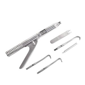 เครื่องมือถอดครอบฟันแบบใช้มือ 3 หัวจับ สแตนเลส ใช้ซ้ำได้ คีม ปากคีบ เครื่องมือผ่าตัดทางทันตกรรม - Product Image 3