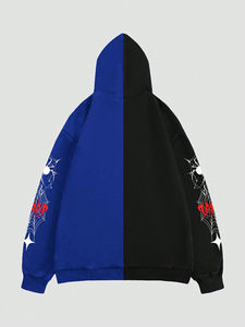 Sudadera con capucha y cremallera con estampado de araña para hombre de dos tonos personalizado con estampado completo personalizado Sudaderas con capucha de la mejor calidad Ropa de calle con precio razonable - Product Image 2