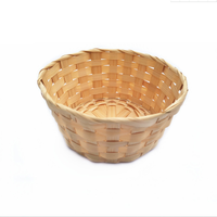 Panier de rangement rond en bois, panier cadeau, panier de service avec poignée, artisanal, écologique, multifonctionnel, Vietnam