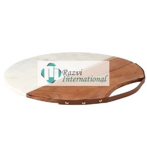 Tabla de madera Diseño de coral Forma redonda Tabla de cortar de queso en madera Calidad superior Utensilios de cocina más vendidos Tabla de cortar - Product Image 6