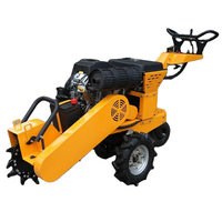 K-maxpower Broyeur de souches hydraulique à essence 27 CV, démarrage électrique, moteur haute performance, 320 mm/420 mm, épaisseur 14 mm, 2200 tr/min