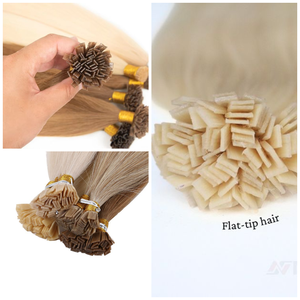 100% Extensions de cheveux humains Remy brun clair pointe plate permanente, douce - Product Image 4
