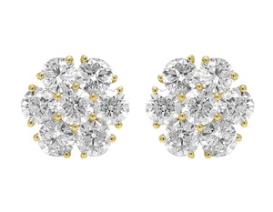Belle et Luxe VVS Clarté Moissanite Diamant Bijoux Avec Boucles D'oreilles En Argent Sterling Cluster Pour Les Femmes - Product Image 1