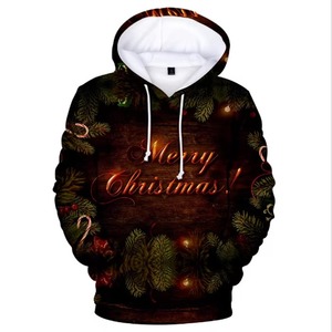 Custom <b>Christmas</b> Men's Pullover <b>Hoodie</b> Comfortable Fashionable 100% Polyester <b>Christmas</b> with Custom Logo Low MOQ - Product Image 2