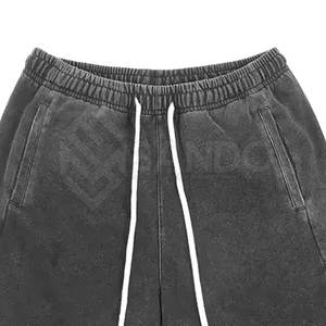 Pantalones cortos de lavado ácido para hombre de diseño personalizado OEM, ropa de calle informal de último estilo con patrón sólido, precio razonable - Product Image 4