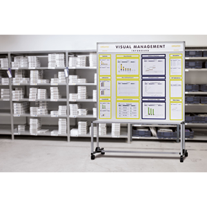 Visual Board - Sistema di Informazione/ Pianificazione Standboard, Lavagna Bianca, Larghezza 1060mm - VB-ST-1000-A - Product Image 1