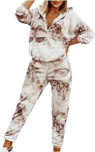 <b>Women's</b> tie-dye sport suits <b>sets</b> oversize plus size tracksuit two piece <b>set</b> tracksuit jogger heavy <b>weight</b> - Product Image 2