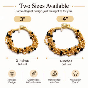 Pulsera de Perlas de Imitación Chapada en Oro Estilo Boho, Joyería para Mujer, Pulsera de Aleación con Perlas Blancas y Negras de Varias Capas - Product Image 4