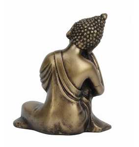 รูปปั้นพระพุทธรูปสำหรับพักผ่อนสไตล์โบราณที่สวยงามเหมาะสำหรับตกแต่งบ้านโซนทำสมาธิของตกแต่งสำนักงานและของตกแต่งของขวัญที่มีความหมาย - Product Image 5