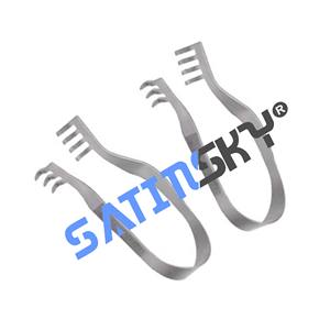 Alm Retractor de autorretención Acero inoxidable 4x4 Dientes Puntas romas 2,75 "(7cm) Acero inoxidable Grado alemán Ortopédico de alta calidad - Product Image 4