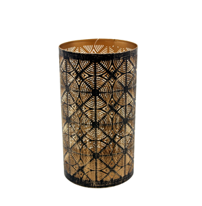 Bougeoir votif rond en fer design moderne de taille moyenne en feuille d'or pour la décoration de salon faite à la main sur mesure - Product Image 6