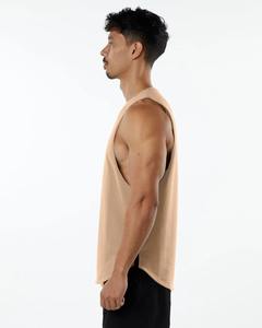 <b>DIGGER</b> INTERNATIONAL High Street Solid Color Splicing Mens Vest Fashion Plain Spandex/Polyester Loose Sleeveless Tank Top - Product Image 6