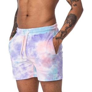 New Arrival <b>Men</b> Fitness Tie Dye <b>Shorts</b> Customized Cotton <b>Knee</b> <b>Length</b> Casual & Gym wear Drawstring <b>Men's</b> Tie Dye <b>Shorts</b> for Sale - Product Image 2