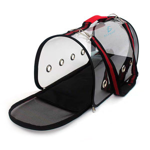 กระเป๋าเป้สะพายหลังสำหรับสัตว์เลี้ยงขนาดกลาง-ใหญ่ แฟชั่น พกพาสะดวก ทำจากโพลีเอสเตอร์ตาข่าย ระบายอากาศได้ดี โปร่งใส เหมาะสำหรับแมวและสุนัข - Product Image 5