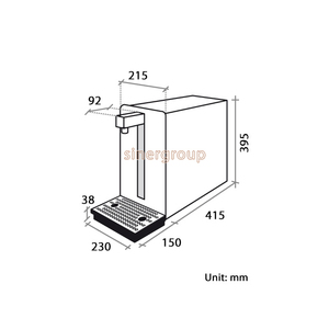 Refroidisseur de comptoir électrique Polares à 3 voies, galvanisé/peint en noir, 30 l/h. Vanne solénoïde à refroidissement instantané pour usage commercial - Product Image 3