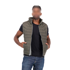 Chaleco informal acolchado con cuello levantado a la moda para hombre, chaleco acolchado de la mejor calidad para hombre, proveedor mayorista - Product Image 4