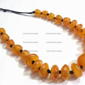 Nueva Personalización de collares de gargantillas hechos a mano con múltiples cuentas para mujer con colgante de lágrima de resina, joyería gruesa - Product Image 5