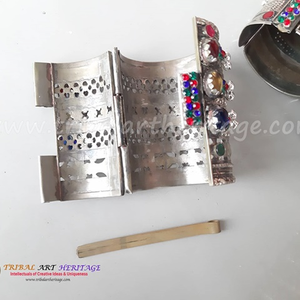 Dân Tộc tuyên bố kuchi cổ điển Bangles <span class=keywords><strong>Set</strong></span> handmade cho phụ nữ Bold Tribal lễ hội thời trang đồ trang sức - Product Image 1