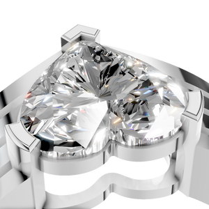 แหวนหมั้นเพชรโมอิสซาไนต์ทรงหัวใจแบบสั่งทำพิเศษ เกรด VVS D ทองคำแท้ 14k เครื่องประดับชั้นดีสำหรับผู้หญิง ของขวัญวันครบรอบแต่งงาน - Product Image 5