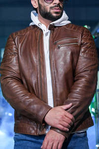 Veste en cuir véritable Nouveau 2024 Veste en peau d'agneau ou en cuir synthétique 2024 Unisexe Plus Size Customised Logo Leather Biker Jacket - Product Image 6