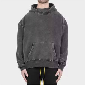 เสื้อฮู้ดผู้ชายระบายอากาศได้ดีมีกระเป๋าแบบใหม่ผ้าซักแบบมีกรด - Product Image 1