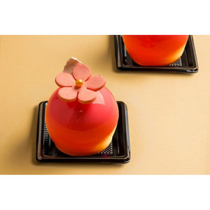 <b>Mini</b> Square Plastic Serving Tray 100 <b>Pcs</b> Black Single Portion Medorino 6.5x6.5 cm Alcas - Product Image 3