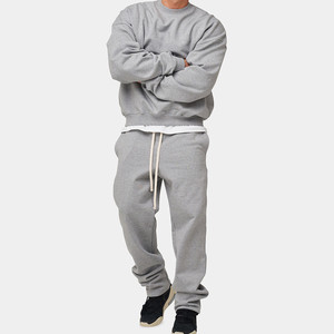 Ensemble de survêtement décontracté pour homme avec logo personnalisé, coupe régulière, pantalon de jogging, imprimé, vierge, poids moyen, respirant - Product Image 1
