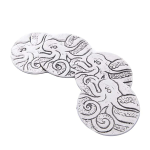 Sous-verres en métal faits à la main avec design en corde, ensembles de sous-verres en métal fantaisie, écologiques, résistants à la chaleur, 5 mm - Product Image 4