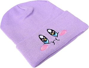 Gorro de punto holgado Kirby Y2K con forro acanalado y puños, gorro de invierno - Product Image 4