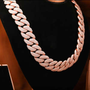 Hip Hop 18mm Ice Out corte redondo VVS Moissanite diamante cadena de eslabones cubanos joyería para hombres 925 plata esterlina - Product Image 1