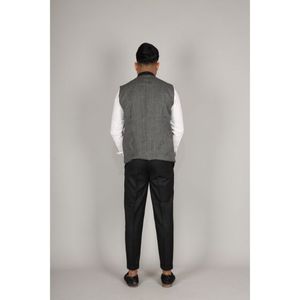 Veste en lin pur manteau de taille pour homme vestes de gilet en lin pur designer - Product Image 2