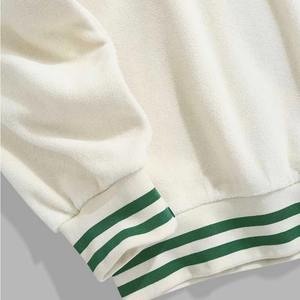 Sudadera Nueva de Moda para Hombre, Talla Grande XS, Cuello Redondo, Personalizada, 100% Algodón, Ribete a Rayas, Bordado de Nueva York, Forro Polar 2026 - Product Image 4