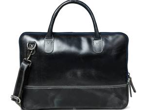 Maletín para Portátil de Cuero Genuino Azul Oscuro, Estilo Vintage, para Hombre y Mujer, 15 Pulgadas, Profesional, Duradero y Ligero - Product Image 2