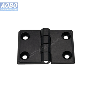 50X76锌合金压铸工业橱柜黑色对接铰链平铰链带埋头 - Product Image 2