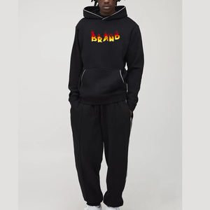 Recién llegado 2026, cómodo, de gran tamaño, logotipo impreso personalizado, conjunto de 2 piezas para hombre, ropa de calle regular con capucha de 450gsm, Jogging para hombre en blanco - Product Image 4