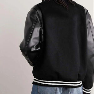 Chaqueta Bomber Universitaria de Moda Urbana de Alta Calidad al por Mayor 2025, Diseño Superior, Transpirable, Novedosa, con Contraste de Color - Product Image 3