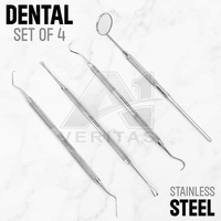 Juego de 4 Piezas de Alta Calidad para Examen Dental Manual, Sondas de Cuidado Bucal, Lupas A-1 VERITAS ISO 13485 CE Certificado Clase I 1