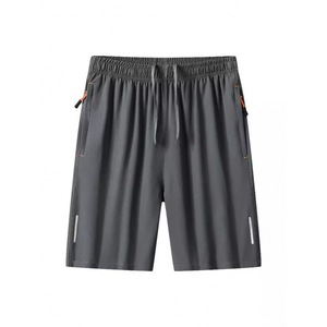 Pantalones cortos deportivos holgados de seda de hielo finos informales de playa de verano para hombre con diseño impreso bordado de logotipo personalizado OEM - Product Image 4