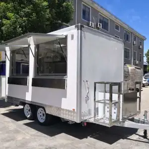 Klaar Om Nieuwe Mobiele Food Trailer Straat Mobiele Food Kar Mobiele Food Truck Voor Verkoop Staal American