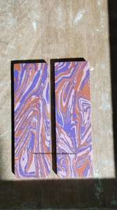 Escamas de Piedra de Perla Pulida Faizacraft para Mangos de Cuchillo, Diseño de Placa con Estilo Amoroso por Recone Stone Scals - Product Image 3