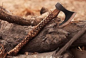 Hache Tomahawk en acier au carbone de haute qualité SCL, nouveau design, avec manche en bois, qualité industrielle, pour la survie en extérieur - Personnalisable - Product Image 5