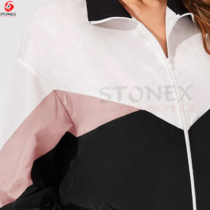 Chaquetas cortavientos para mujer con logotipo personalizado, equipo de correr al aire libre de manga larga para Primavera, tela al por mayor para invierno - Product Image 4