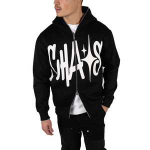 Recién llegado, ropa de calle, Sudadera con capucha estampada Puff para hombres, sudaderas con capucha con estampado de Puff informal para hombres de Terry francés de gran tamaño - Product Image 1