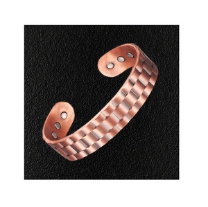 2025 noir vendredi pur cuivre Bracelet lourd 40grm solide cuivre charme cuivre 6 aimant guérison pour les femmes - Product Image 2